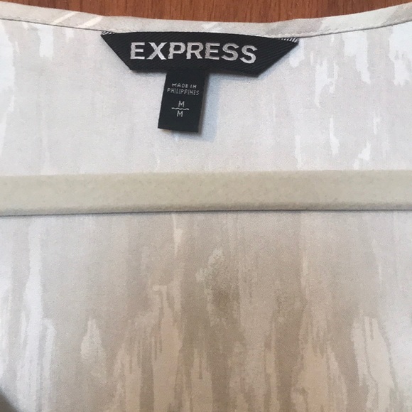 Silky cream patterned high low dress - Picture 2 of 5